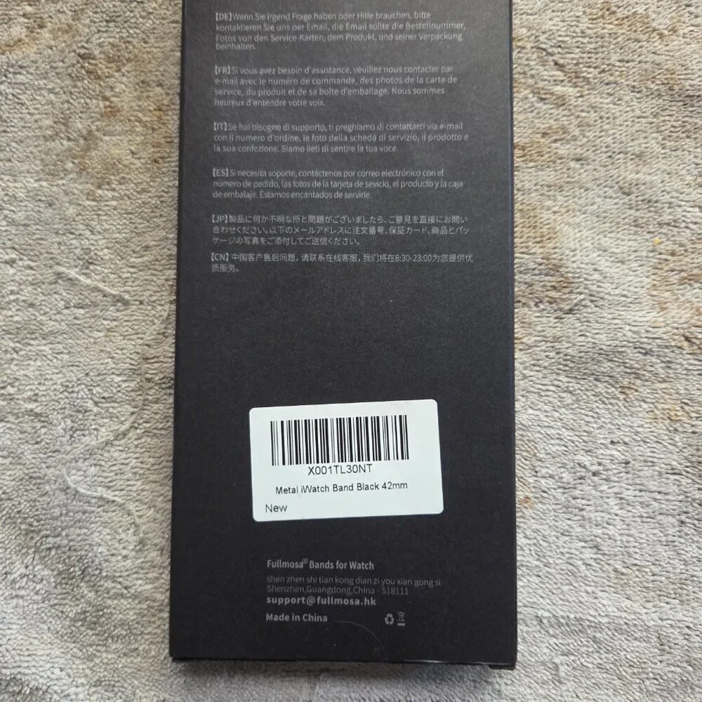 Fullmosa 42/44/45 watch band Metal iWatch band black 42mm new